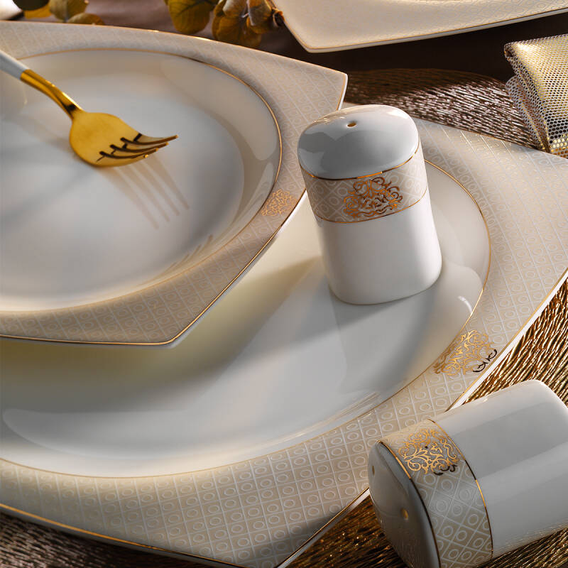 Aryıldız Bone Square Petek 60 Parça 12 Kişilik Yemek Takımı - 1