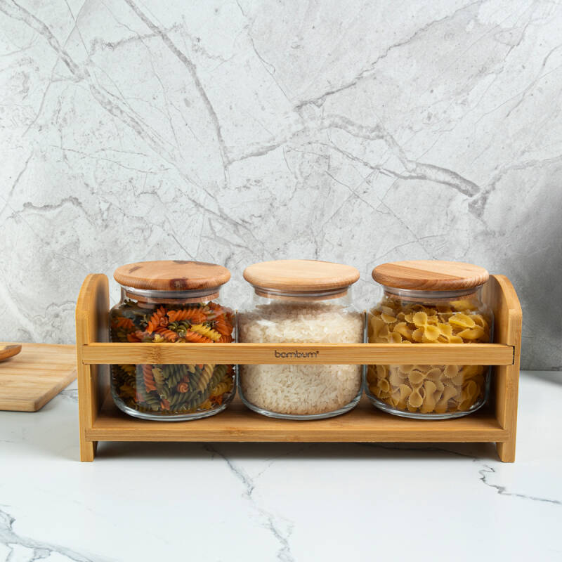 Bambum Bench Plus 4 Parça Standlı Baharat Takımı 500 ml - 1