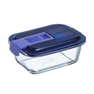 Luminarc Temp Easy Dikdörtgen Mavi Kapak Saklama Kabı 380 ml - LUMINARC