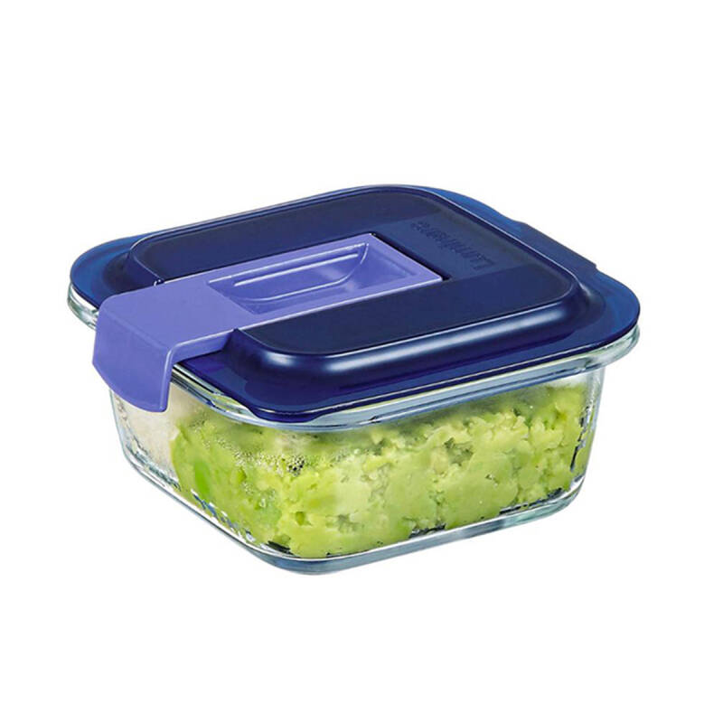 Luminarc Temp Easy Kare Mavi Kapak Saklama Kabı 380 ml - 1