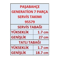 PAŞABAHÇE 95579 GENERATİON 7 PARÇA TABAK SERVİS TAKIMI - 3