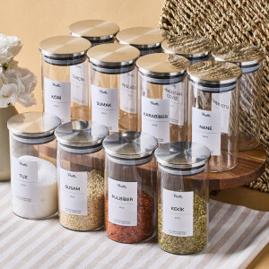 Perotti Aurelia 12 Parça Metak Kapak Cam Baharatlık 325 ml - PEROTTI
