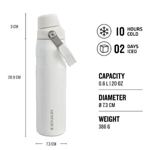 Stanley The Aerolight IceFlow Soğuk Su Termosu Beyaz 0,60 Litre - 2