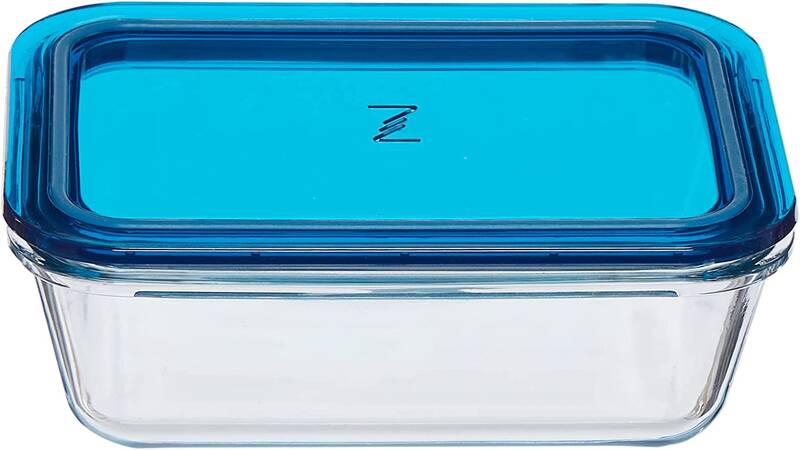 Zest Glass Rendeli Saklama Kabı 780cc Mavi - 1
